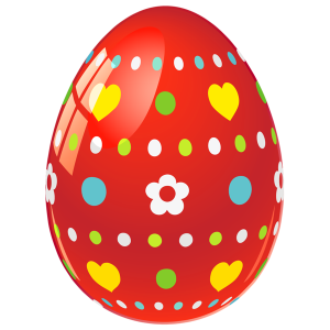 a red easter egg